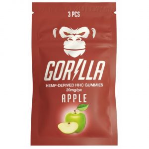 Gorilla HHC Gummies 60MG 3PC – Apple