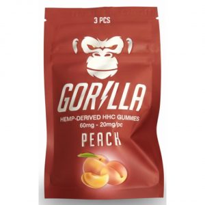 Gorilla HHC Gummies 60MG 3PC – Peach