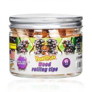HONEYPUFF WOOD ROLLING TIPS JAR 60CT - White Grape Woods