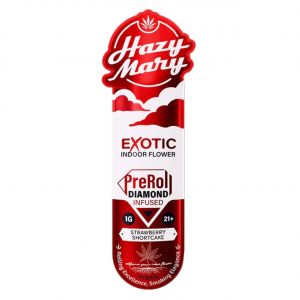 Hazy Mary Exotic Diamond Infused PreRoll 1G – Strawberry Shortcake Hybrid
