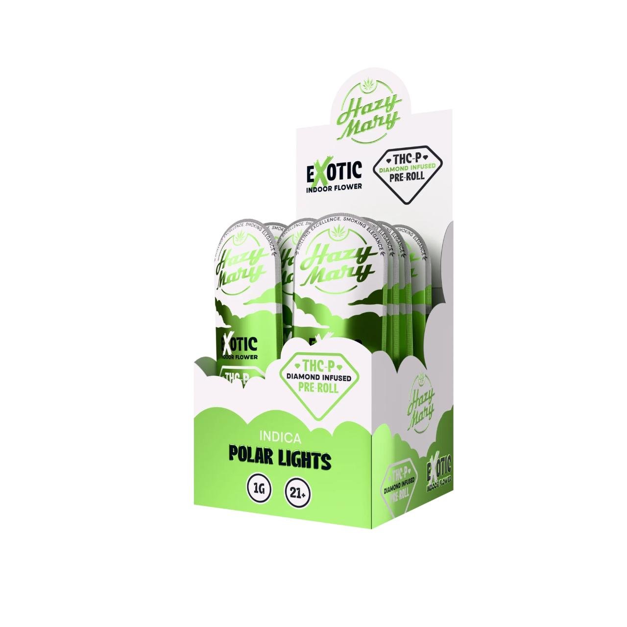 Hazy Mary Exotic THCP Diamond Infused PreRoll 1G – Polar Lights Indica