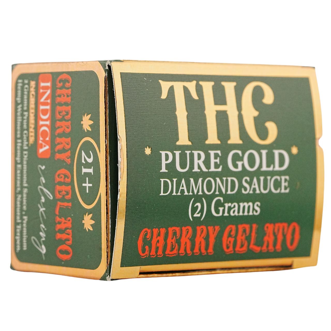 Hemp Wellness Pure Gold THC Diamond Sauce Dabs 2G – Cherry Gelato (Indica)