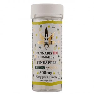 Hemp Wellness Pure Gold THC Gummies 500MG – 10CT – Pineapple (Sativa)