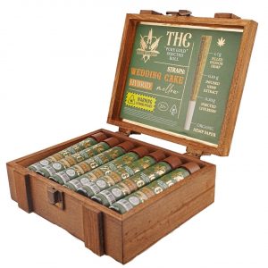 Hemp Wellness Pure Gold THC Injected Prerolls 2G – Wedding Cake Hybrid | 15CT
