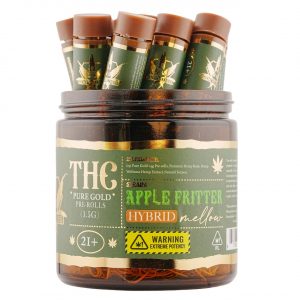 Hemp Wellness Pure Gold THC Prerolls 1.5G - 12CT Case – Apple Fritter (Hybrid)