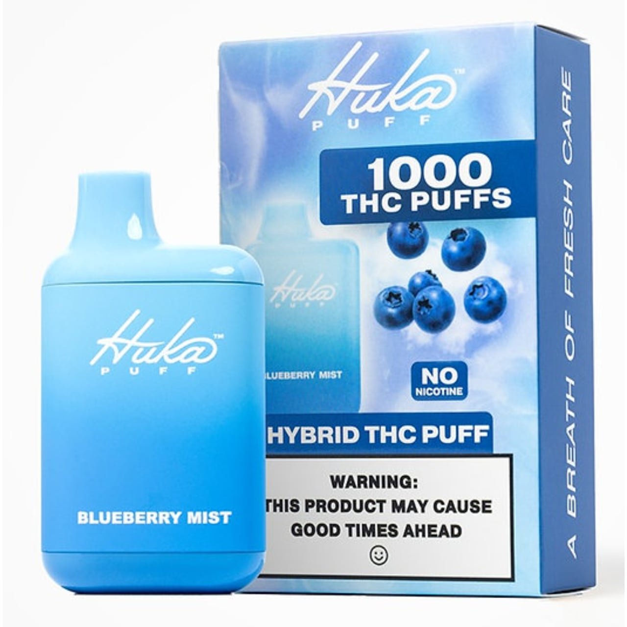 Huka Puff THC-P/HHC Low Strength Hybrid THC Disposable – 1000 Puffs - Blueberry Mist