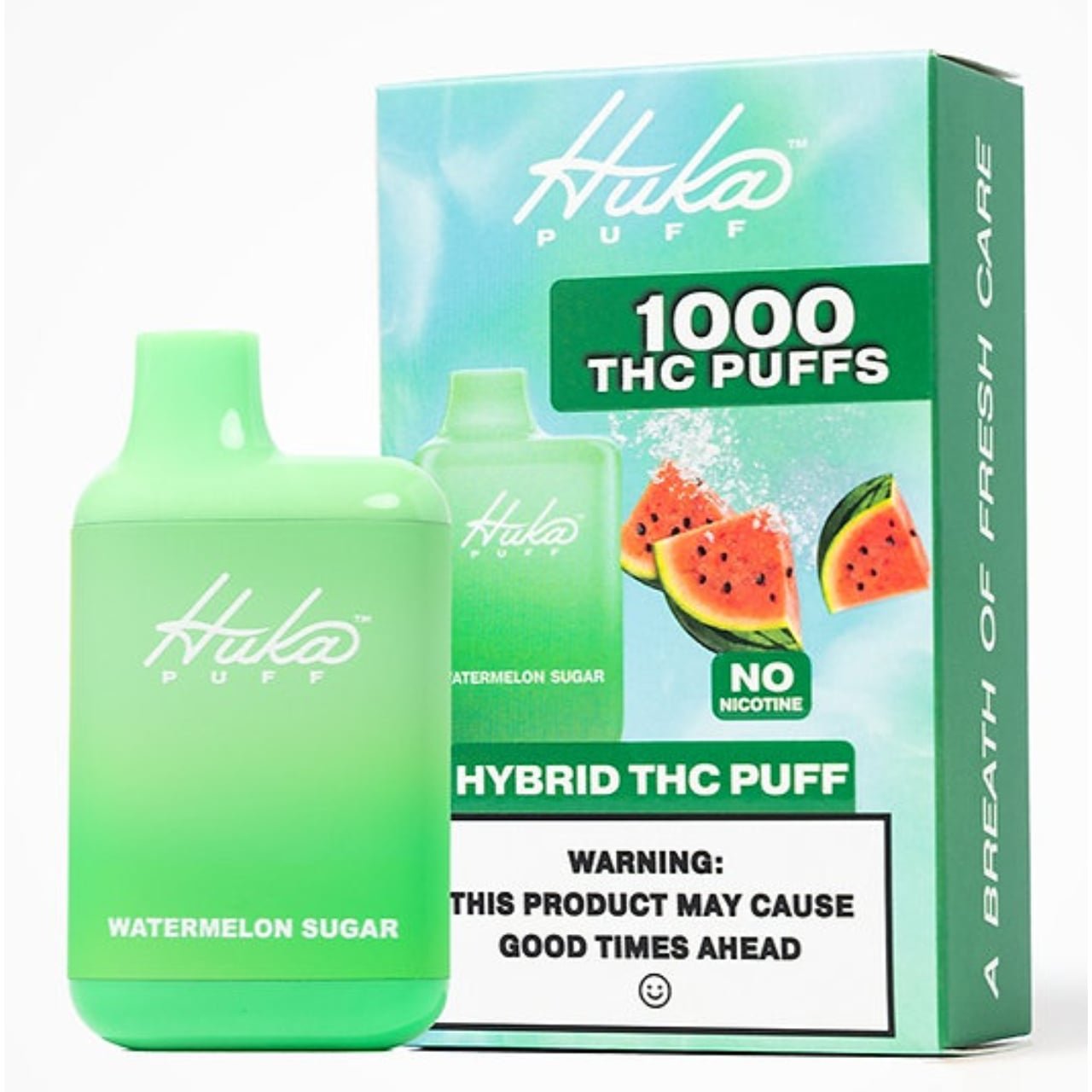 Huka Puff THC-P/HHC Low Strength Hybrid THC Disposable – 1000 Puffs - Watermelon Sugar