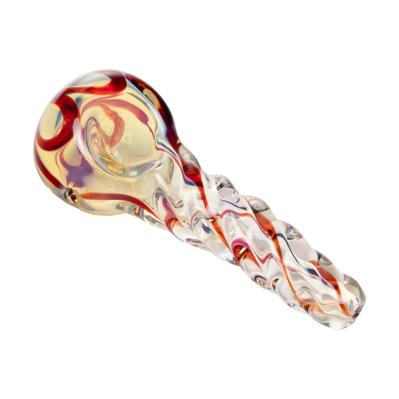 Human Grade Twist Spoon Pipe Model B – Clear Red