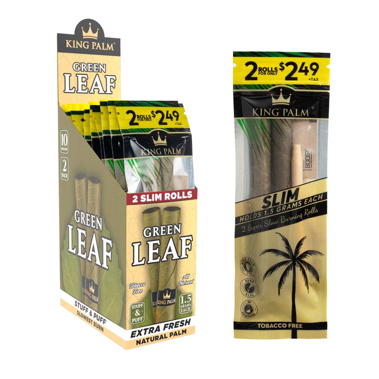 King Palm Slim Rolls – 20PK- 2CT Display Box