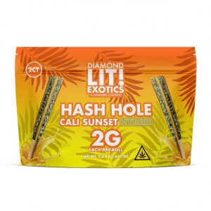 LIT Exotics Diamond Hashole Prerolls 2G – Cali Sunset Hybrid | 1PK-2CT