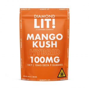 LIT THC Gummies 100MG – Mango Kush Hybrid | 1PK-10CT