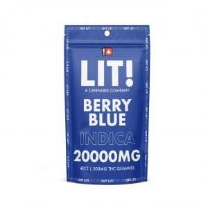 LIT THC Gummies 20,000MG – Berry Blue | 1PK-40CT