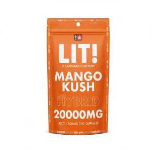 LIT THC Gummies 20,000MG – Mango Kush | 1PK-40CT