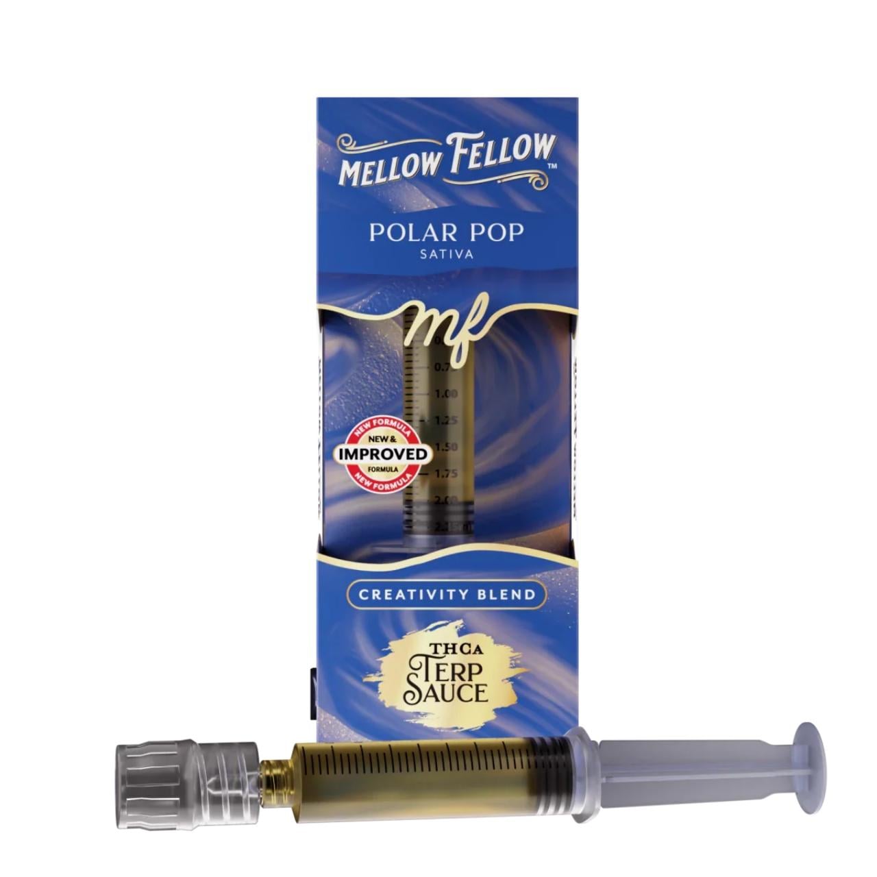 Mellow Fellow THCA Terp Sauce Blend Syringes 2ML – Creativity - Polar Pop (Sativa)
