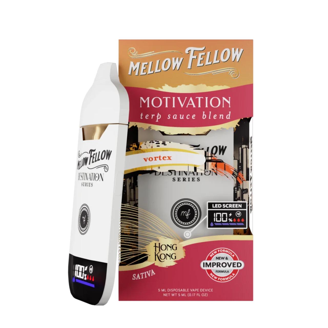 Mellow Fellow Terp Sauce Blend Disposable 5ML – Motivation - Hong Kong Vortex (Sativa)