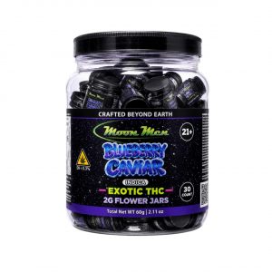 Moon Men THC Exotic Flower 2G – Blueberry Caviar Indica | 30CT Bulk Display Box