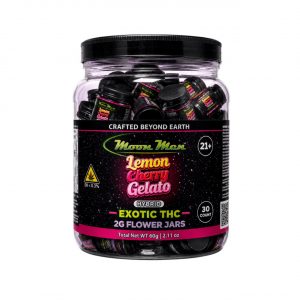 Moon Men THC Exotic Flower 2G – Lemon Cherry Gelato Hybrid | 30CT Bulk Display Box