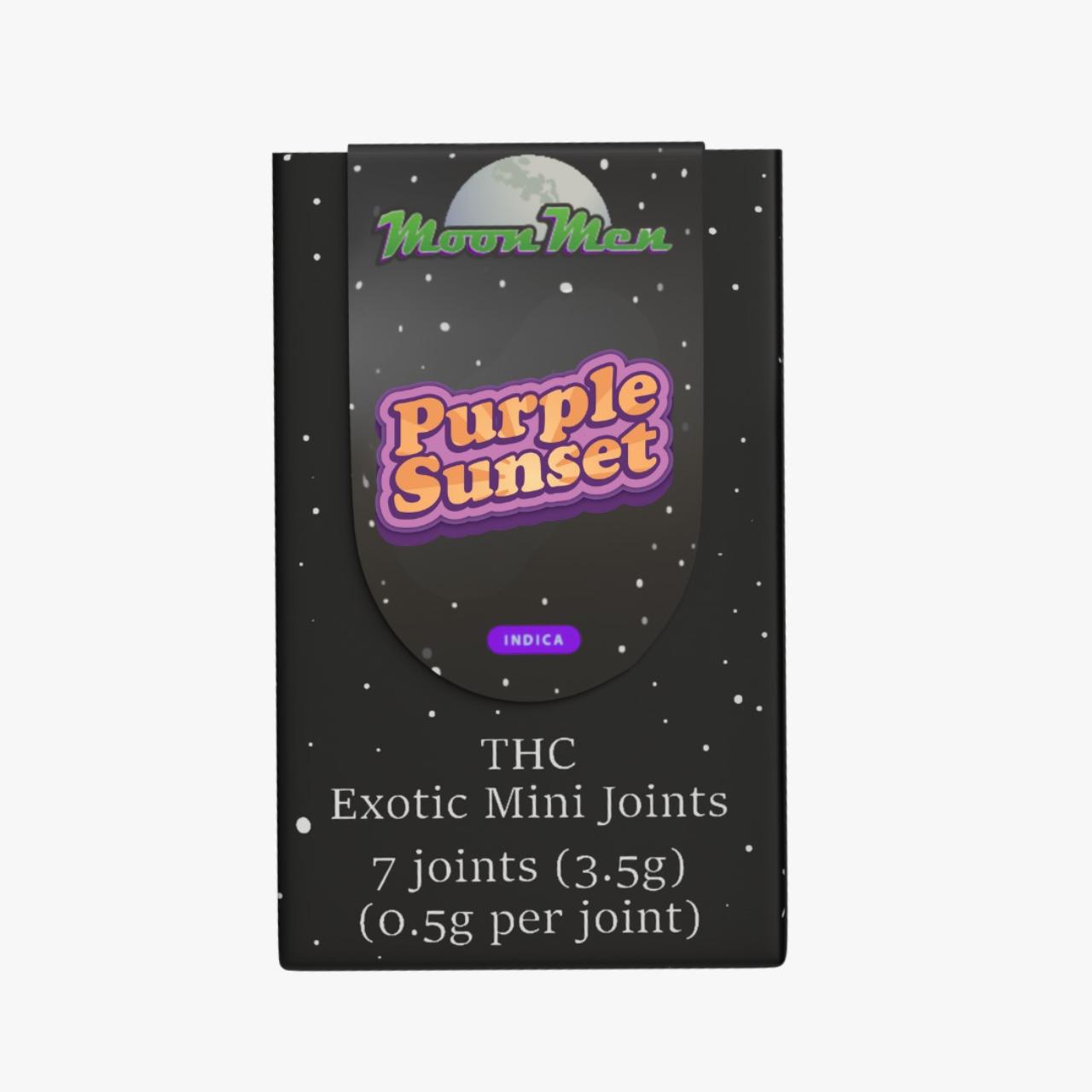 Moon Men THC Exotic Mini Joints 3.5G – 7CT – Purple Sunset (Indica)
