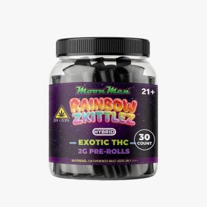 Moon Men THC Exotic Prerolls 2G-30CT Bulk Box – Rainbow Zkittlez (Hybrid)