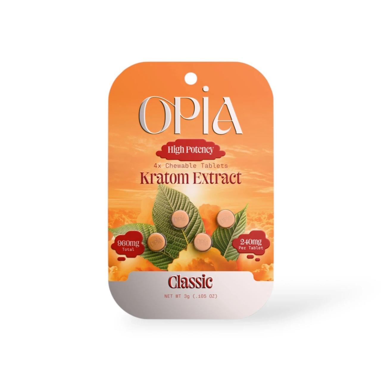 OPIA High Potency Kratom Extract Tablets 240MG-4CT – Classic