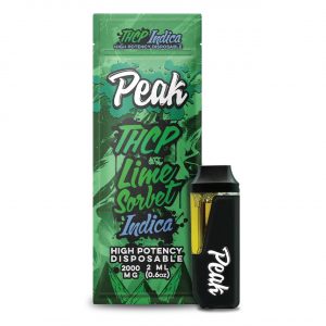 Peak THCP High Potency Disposable Vape 2ML – Lime Sorbet Indica