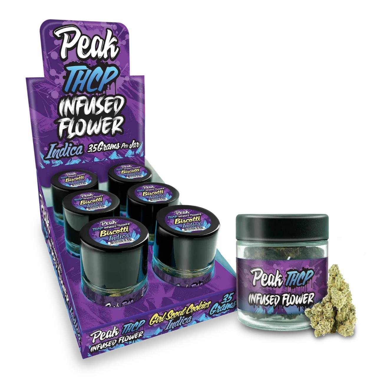 Peak THCP Infused Flower 3.5G – Biscotti Indica