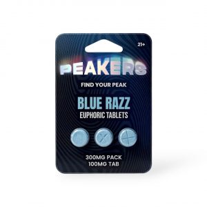 Peakers Euphoric Blend Tablets 300MG-3CT – Blue Razz