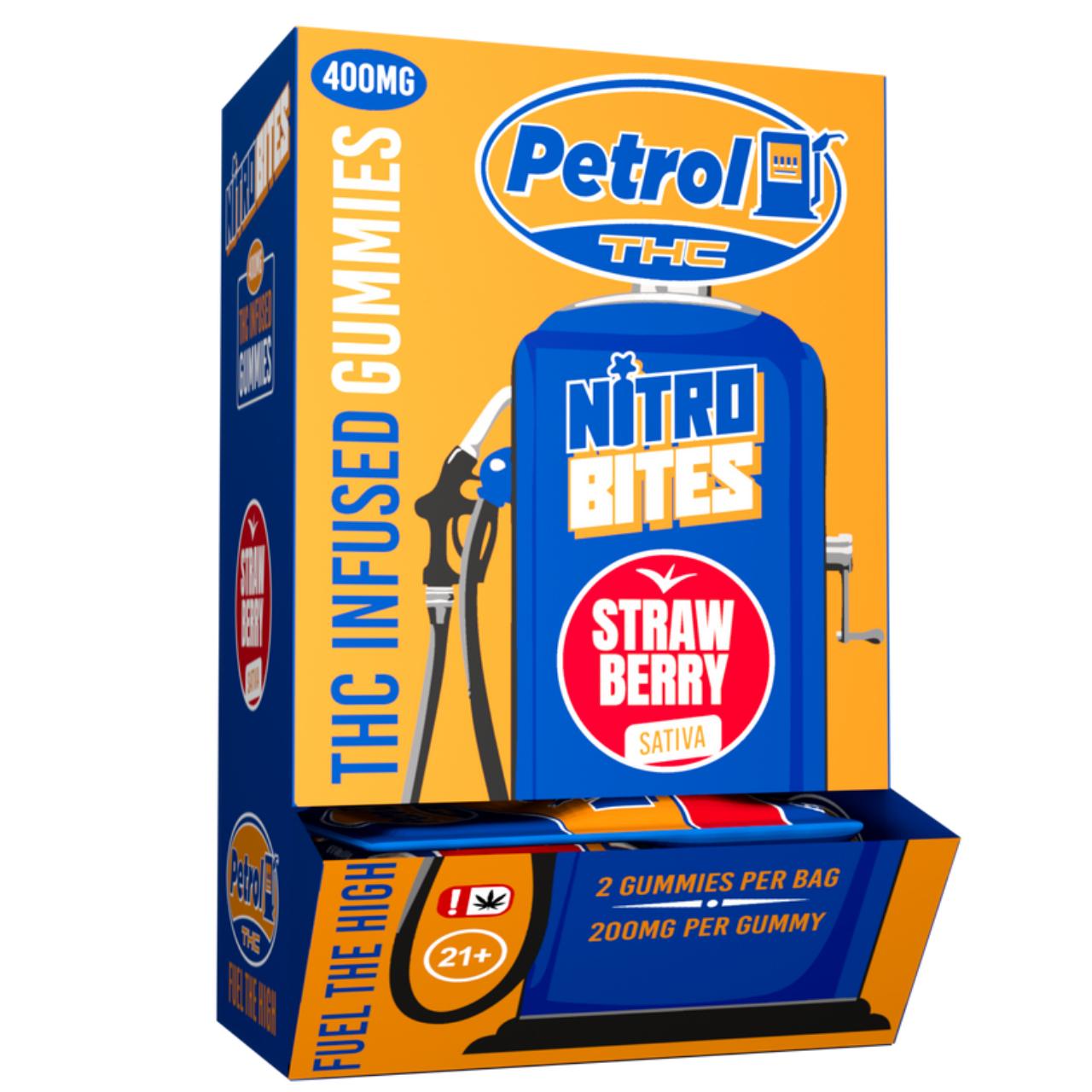 Petrol THC Nitro Bites Gummies 1PK-25CT – Blue Razz (Hybrid)