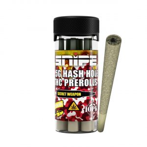 Snipe THCP Hash Hole Prerolls 1.5G – Secret Weapon Hybrid | 10PK Display Jar