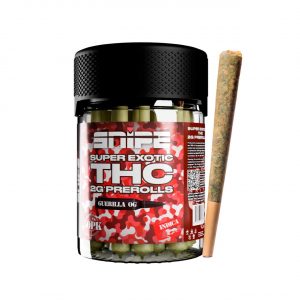 Snipe THCP Naked Prerolls 2G – Guerrilla OG Indica | 50PK Bulk Storage Jar
