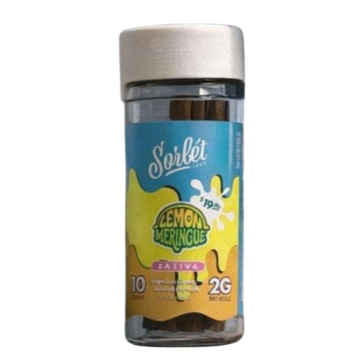 Sorbet THCA Infused Pre Rolls 2G – Lemon Maringue Sativa | 10CT Pack Display