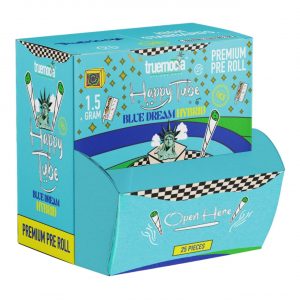 Truemoola Happy Tube THCA Prerolls 1.5G – Blue Dream Hybrid | 25CT Bulk Display Jar