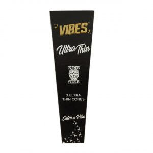 VIBES King Size Cones – Ultra Thin Black | 1PK-3CT