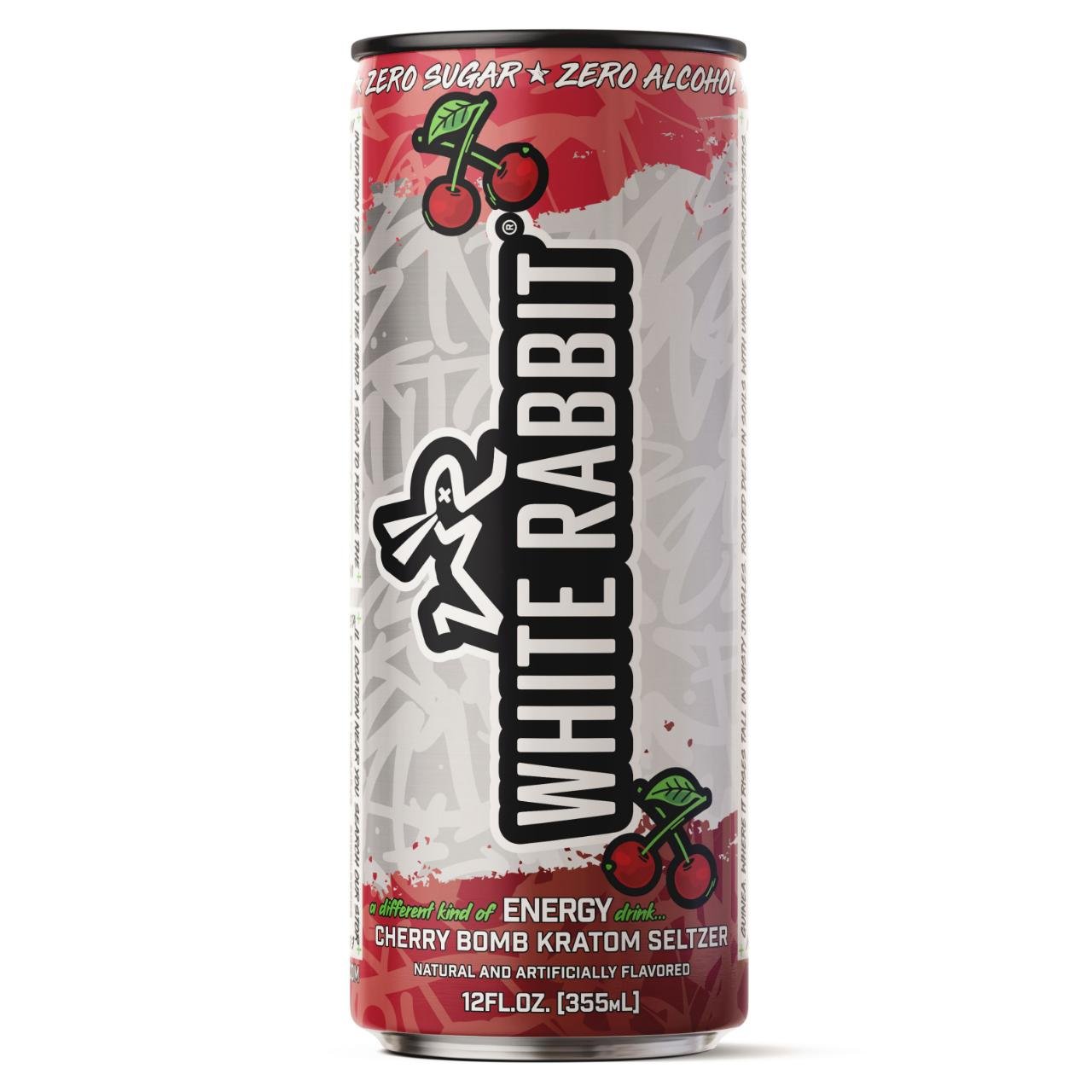 White Rabbit Energy Kratom Seltzer – Cherry Bomb