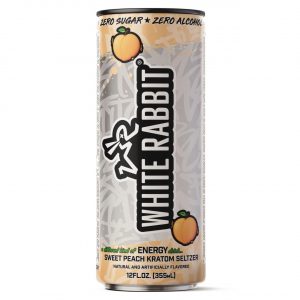 White Rabbit Energy Kratom Seltzer – Sweet Peach