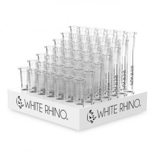 White Rhino 19/14 Glass On Glass Downstem 7 Sizes - 49CT Display