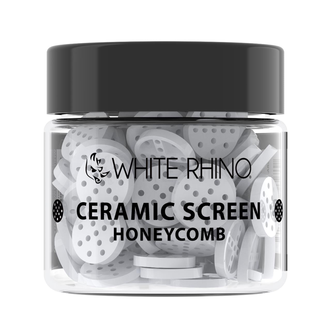 White Rhino Ceramic Screen Honeycomb - 100CT Jar