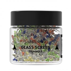 White Rhino Glass Screen Triangle – 400CT Jar