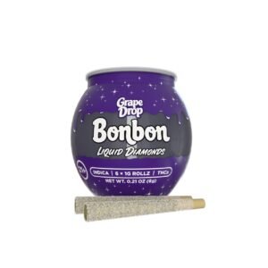 Bonbon THCA Liquid Diamonds Prerolls 1G-6CT - Grape Drop/Indica