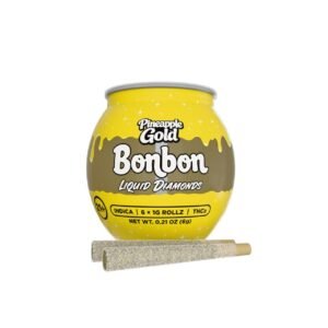 Bonbon THCA Liquid Diamonds Prerolls 1G-6CT - Pineapple Gold/Indica