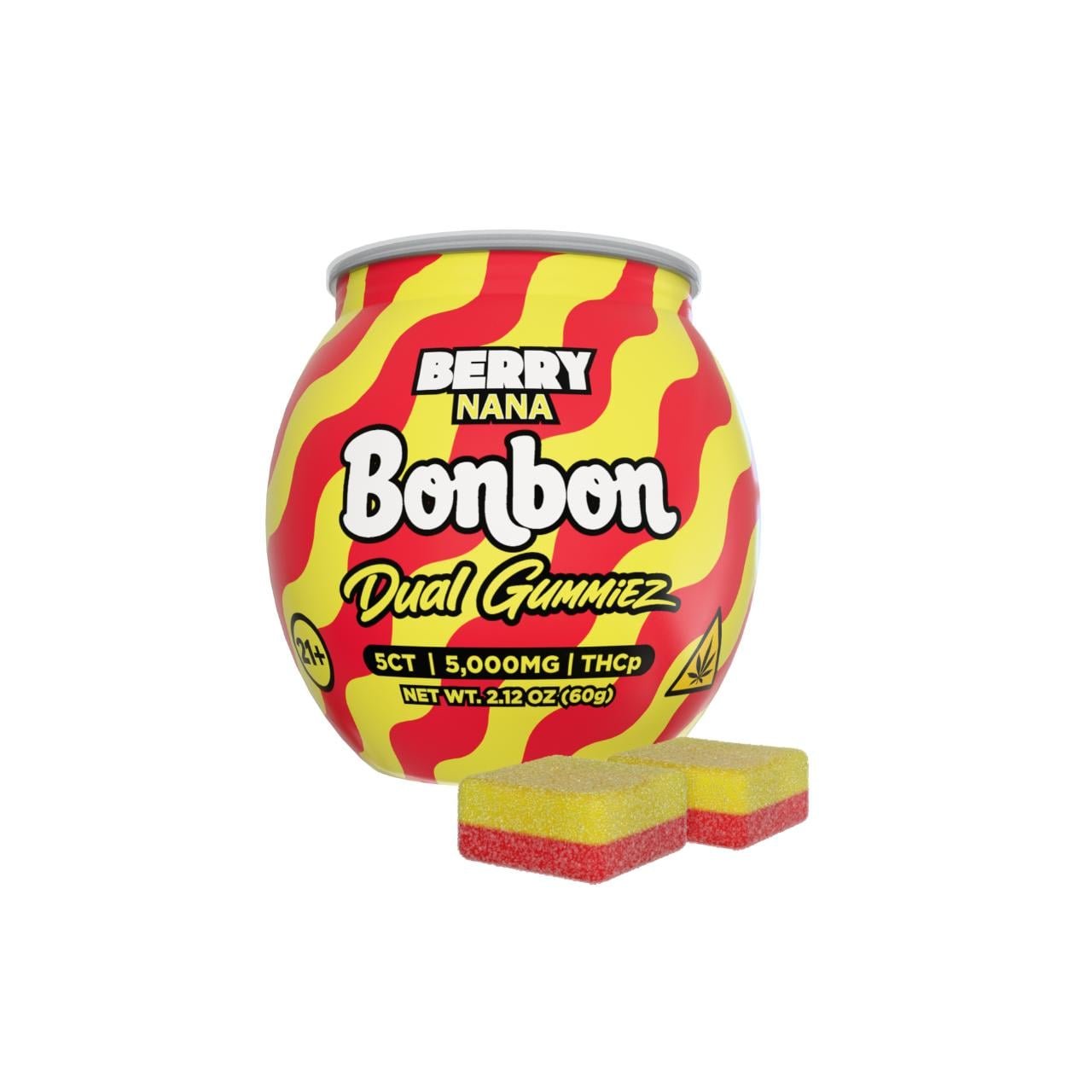 Bonbon THCP Dual Gummies 5000MG -5CT - Blue Splash - Image 5