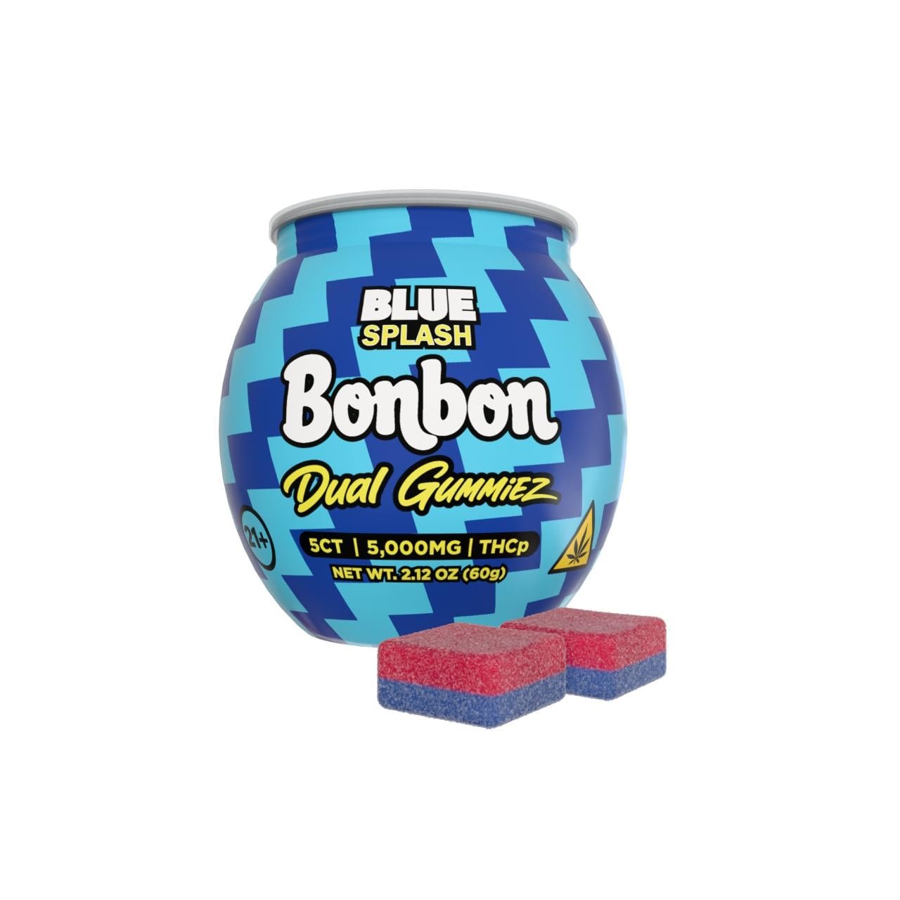 Bonbon THCP Dual Gummies 5000MG -5CT - Blue Splash