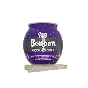 Bonbon THCP Liquid Diamonds Prerolls 1G-6CT - Grape Drop/Indica