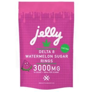 Jelly D8 Gummies 3000MG – 10CT – Watermelon Sugar/Sativa