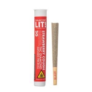 LIT THC Diamond Infused Prerolls Joint 2G-1CT - Granddaddy Purple/Indica