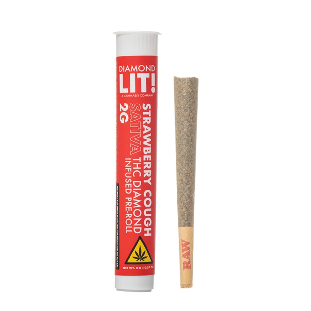 LIT THC Diamond Infused Prerolls Joint 2G-1CT - Berry Blue/Indica