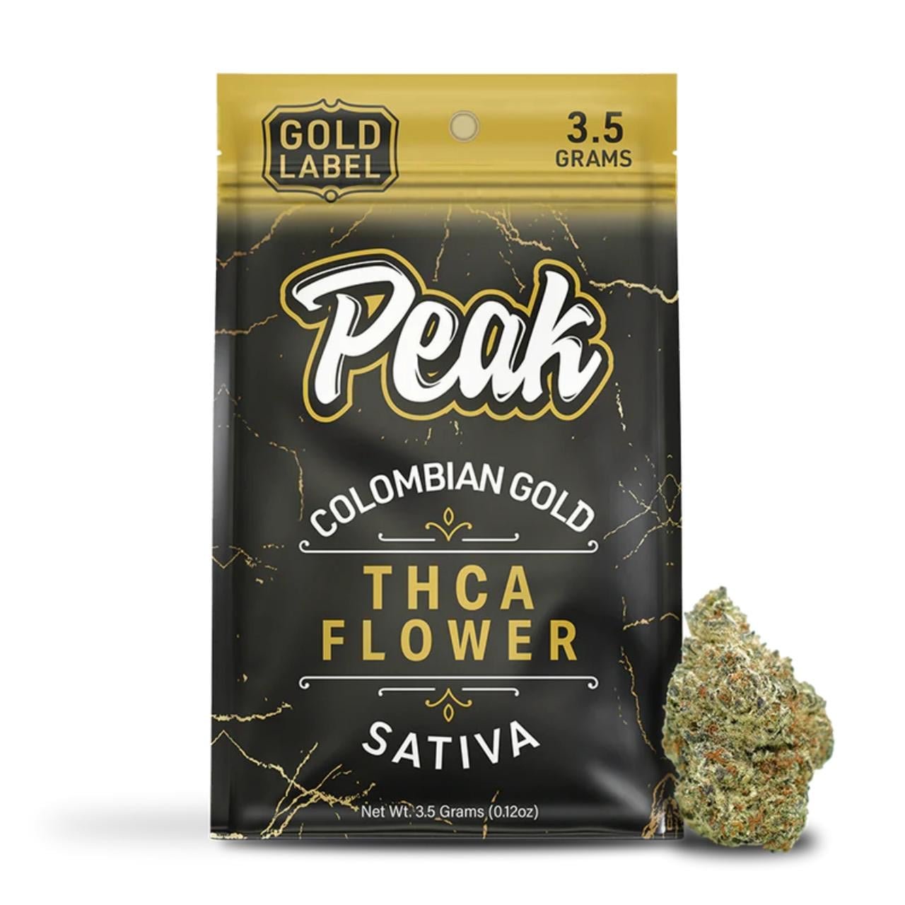 Peak Gold Label THCA Flower 3.5G - Colombian Gold - Sativa