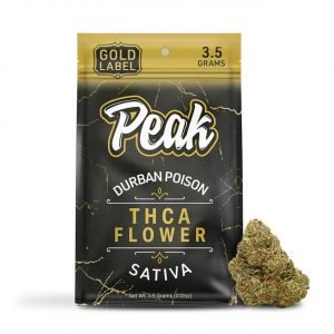 Peak Gold Label THCA Flower 3.5G - Durban Poison - Sativa