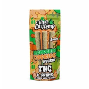 Viva La Hemp THC Infused Diamonds Prerolls 2G -1PK 3CT - Mandarin Cookies/Hybrid
