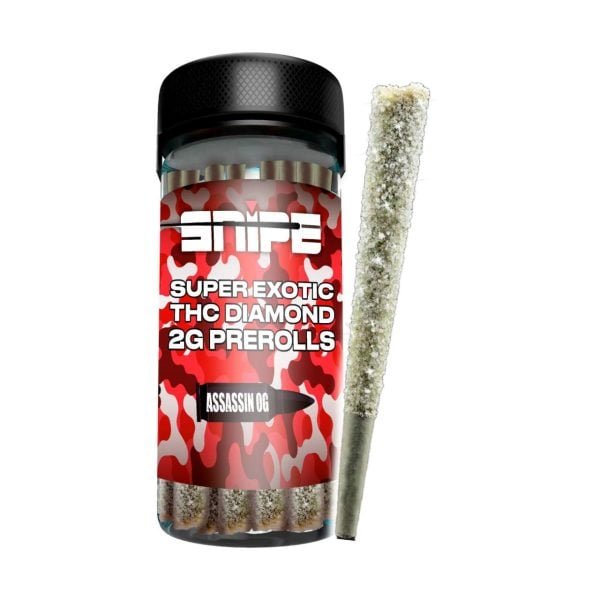 Snipe THCP Diamond Coated Prerolls Jar 2G -10PK - Santa Muerte/Sativa - Image 2
